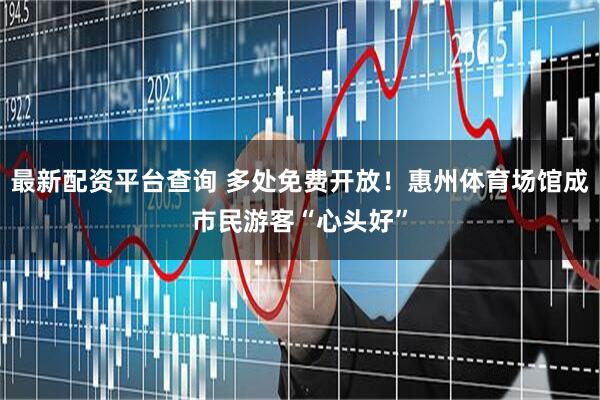最新配资平台查询 多处免费开放！惠州体育场馆成市民游客“心头好”